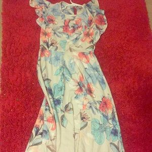 An flowing flower bright beautiful dress